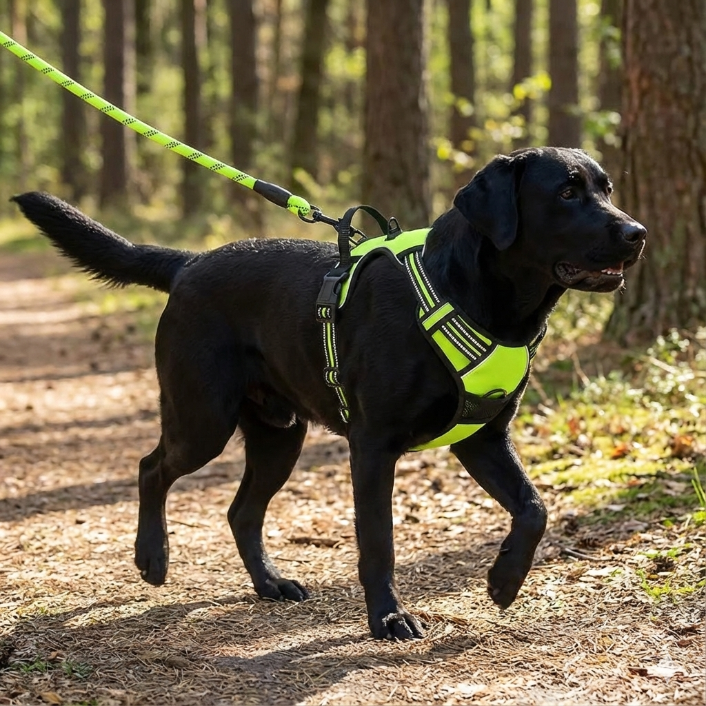 Refleks-Hundesele til hund - Gul/Sort