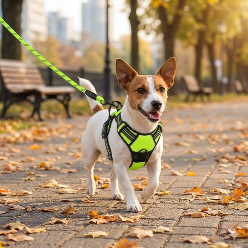 Refleks-Hundesele til hund - Gul/Sort