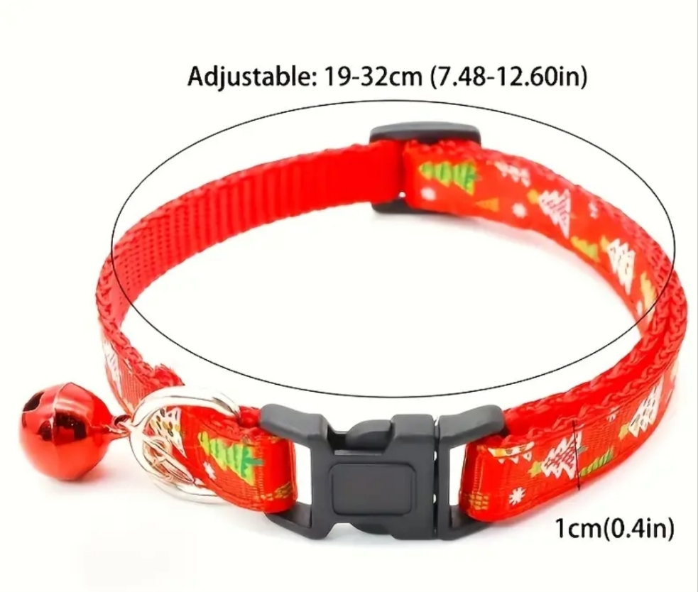 Hvalpe Jule-halsbånd - Rød