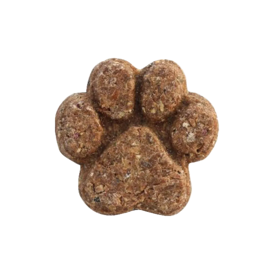 Vovseland Little Big Paw poteformet hundekiks med kylling, kornfri og naturlig godbid til tandpleje.