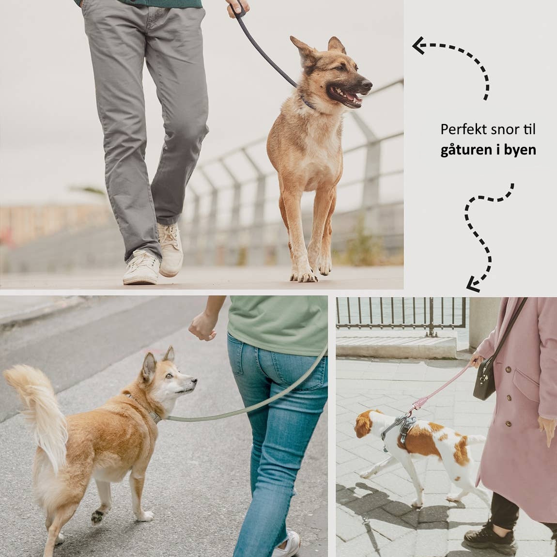 Ne&no® - Hundesnor - Mørk Grå - 170cm