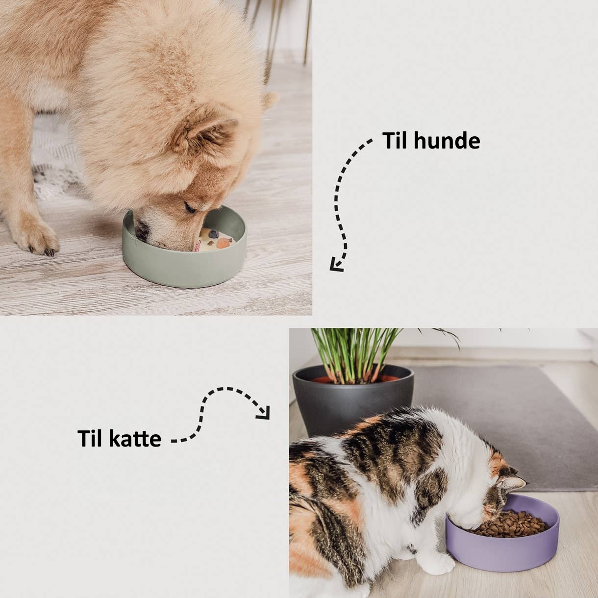 Ne&no® - Skåleunderlag af vegansk læder - Grå - 60x40cm