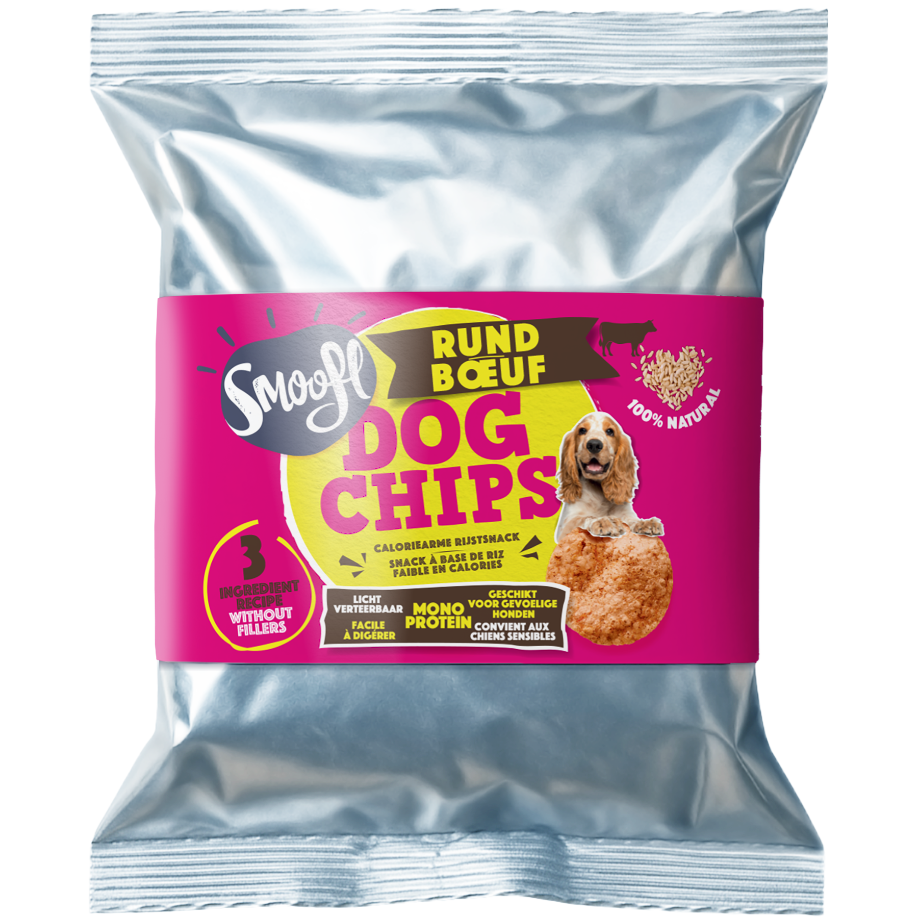 Smoofl - Hundechips m. Okse - 50g