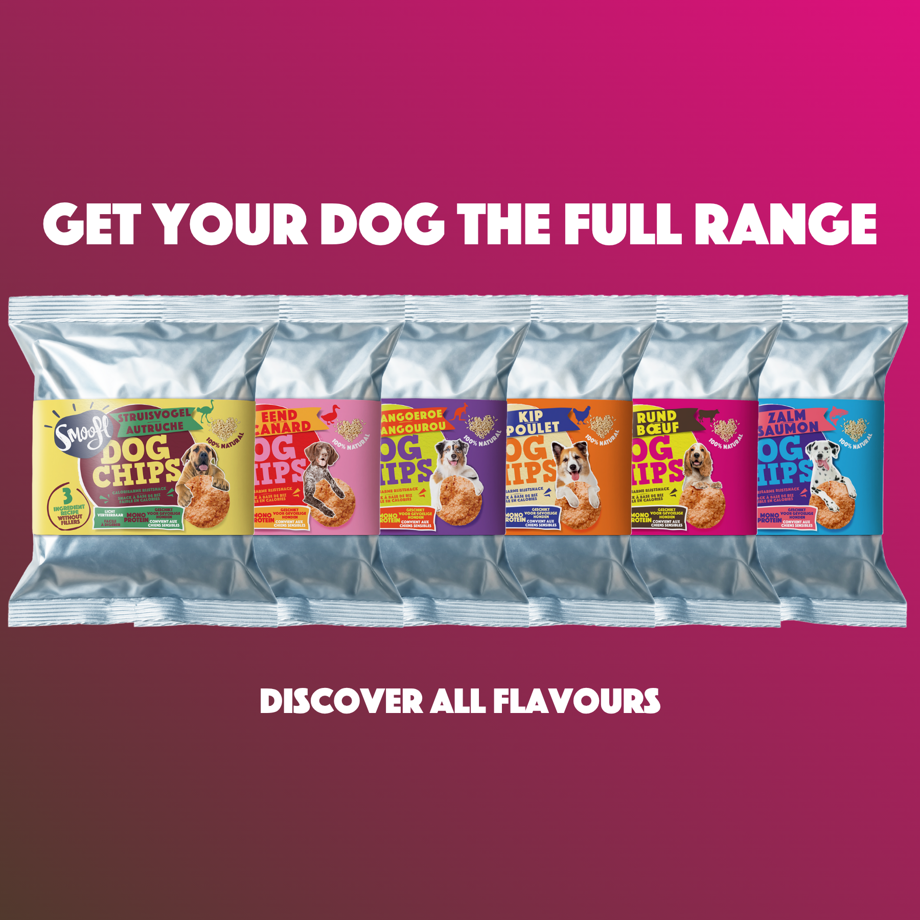 Smoofl - Hundechips m. Okse - 50g