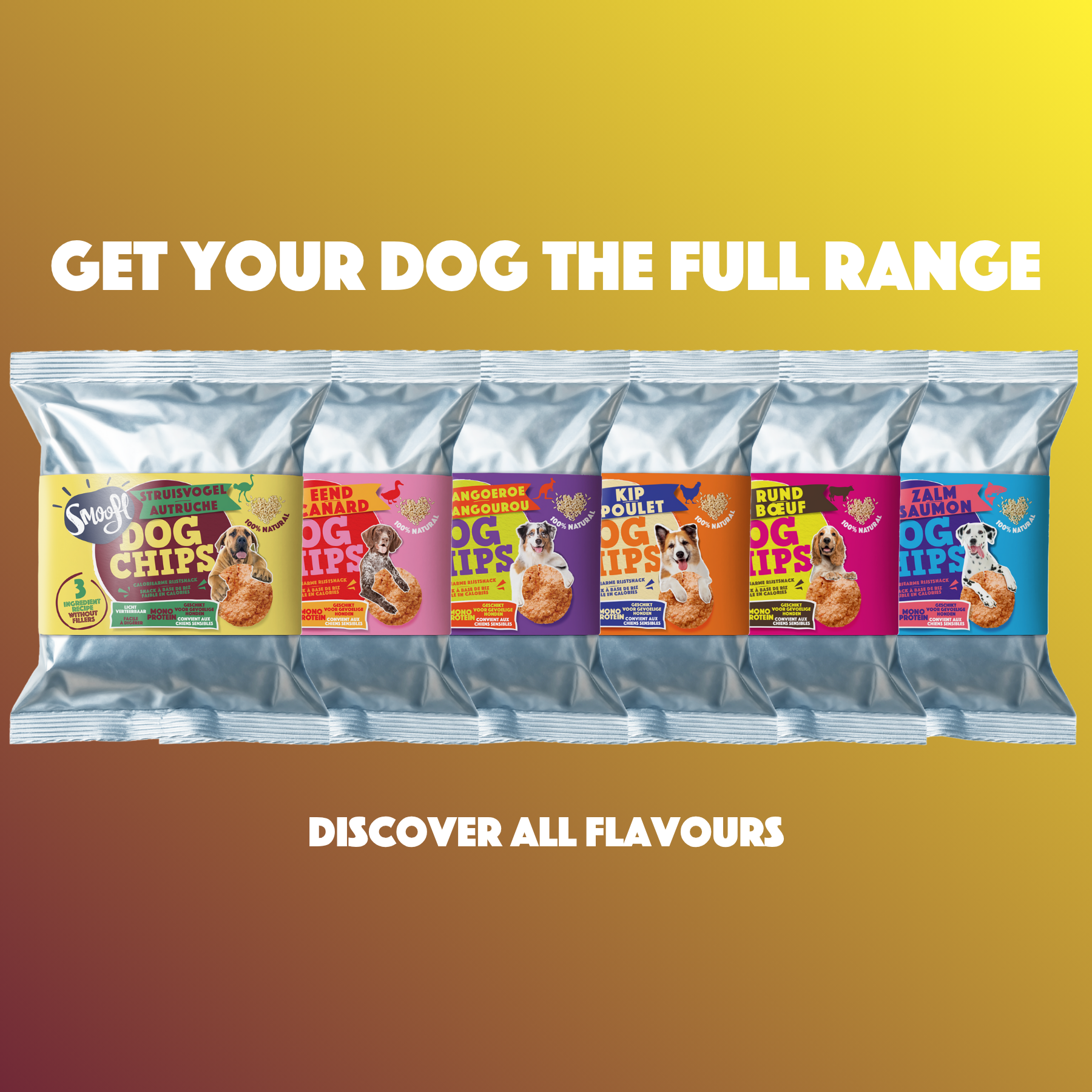 Smoofl - Hundechips m. Struds - 50g