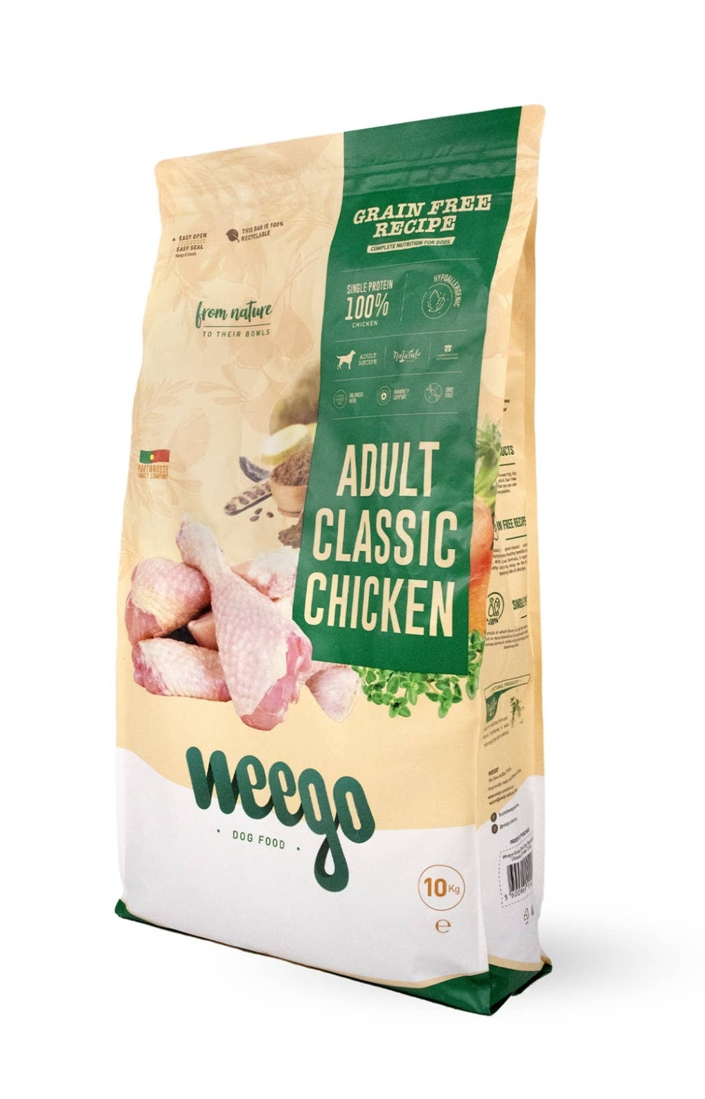 Weego - Økologisk Hundefoder - Voksen - Klassisk Kylling - ØKO