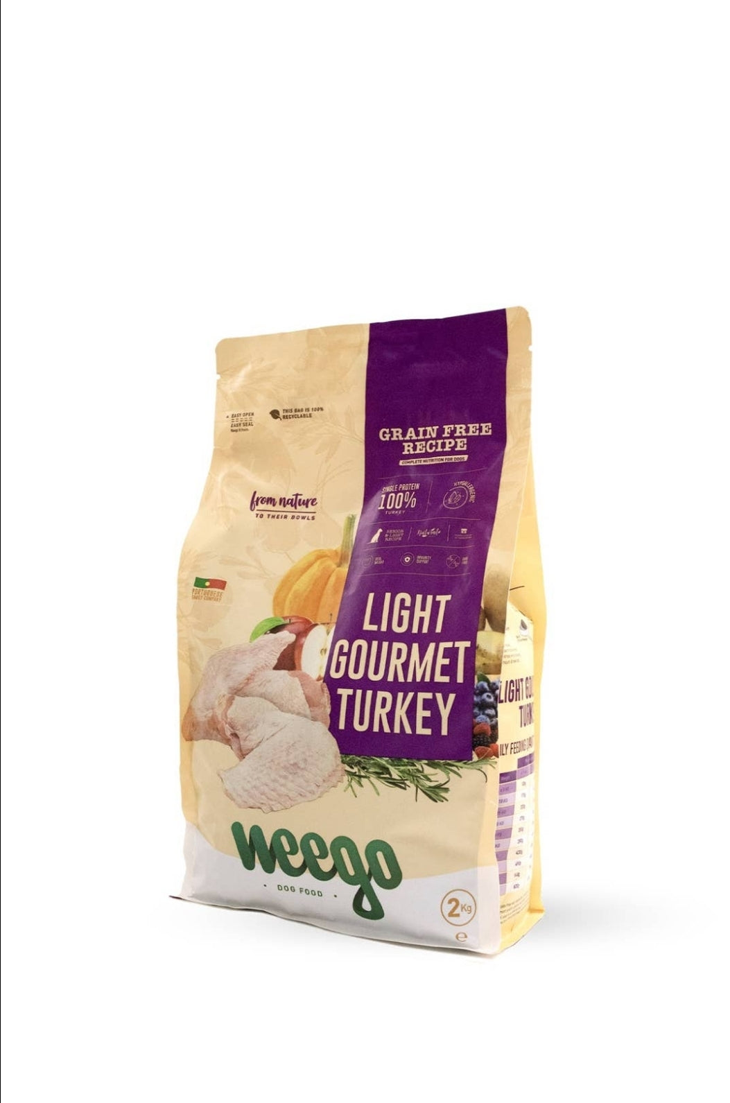 Weego - Økologisk Hundefoder - Senior/Light - Gourmet Kalkun - ØKO