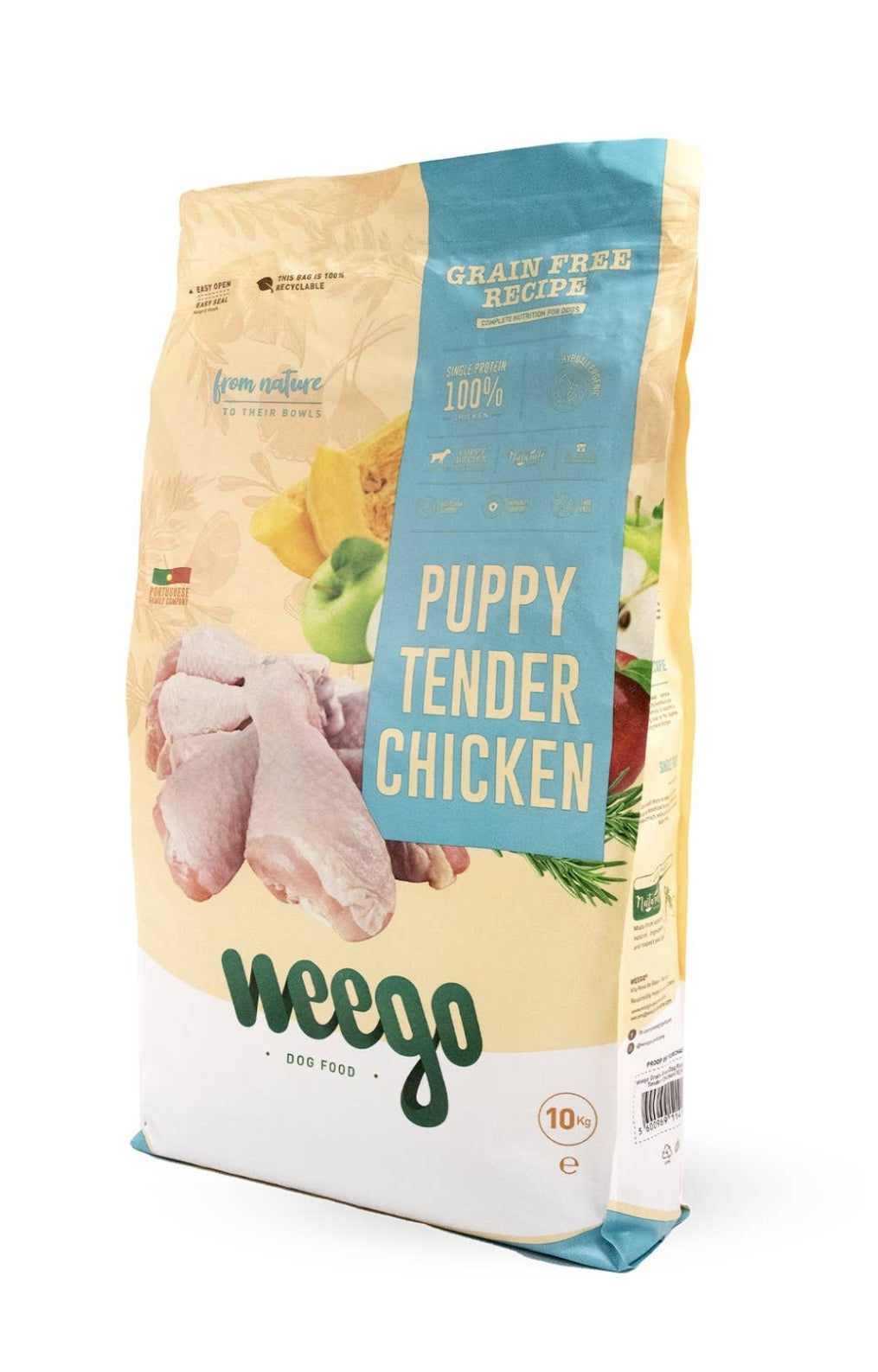 Weego - Økologisk Hundefoder - Hvalp - Mør Kylling - ØKO