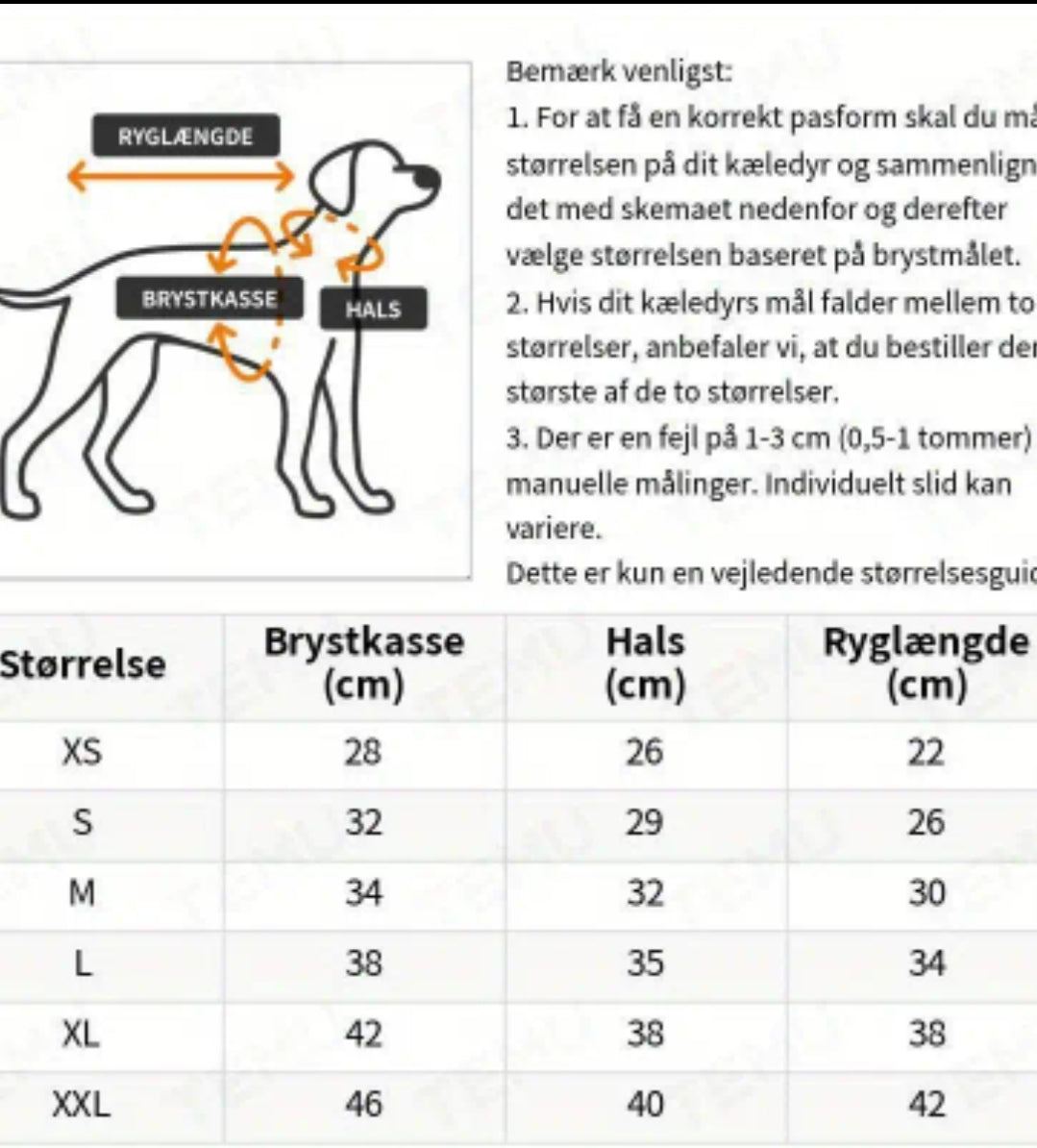 Hundejakke m. sele - Rød