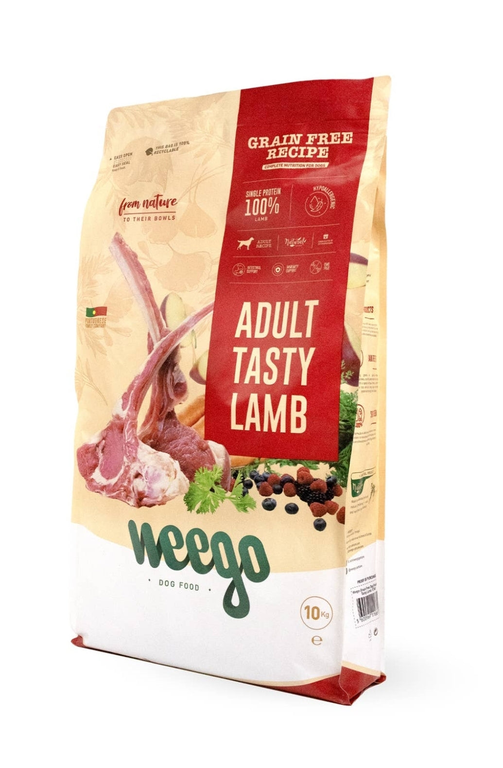 Weego - Økologisk Hundefoder - Voksen - Velsmagende Lam - ØKO