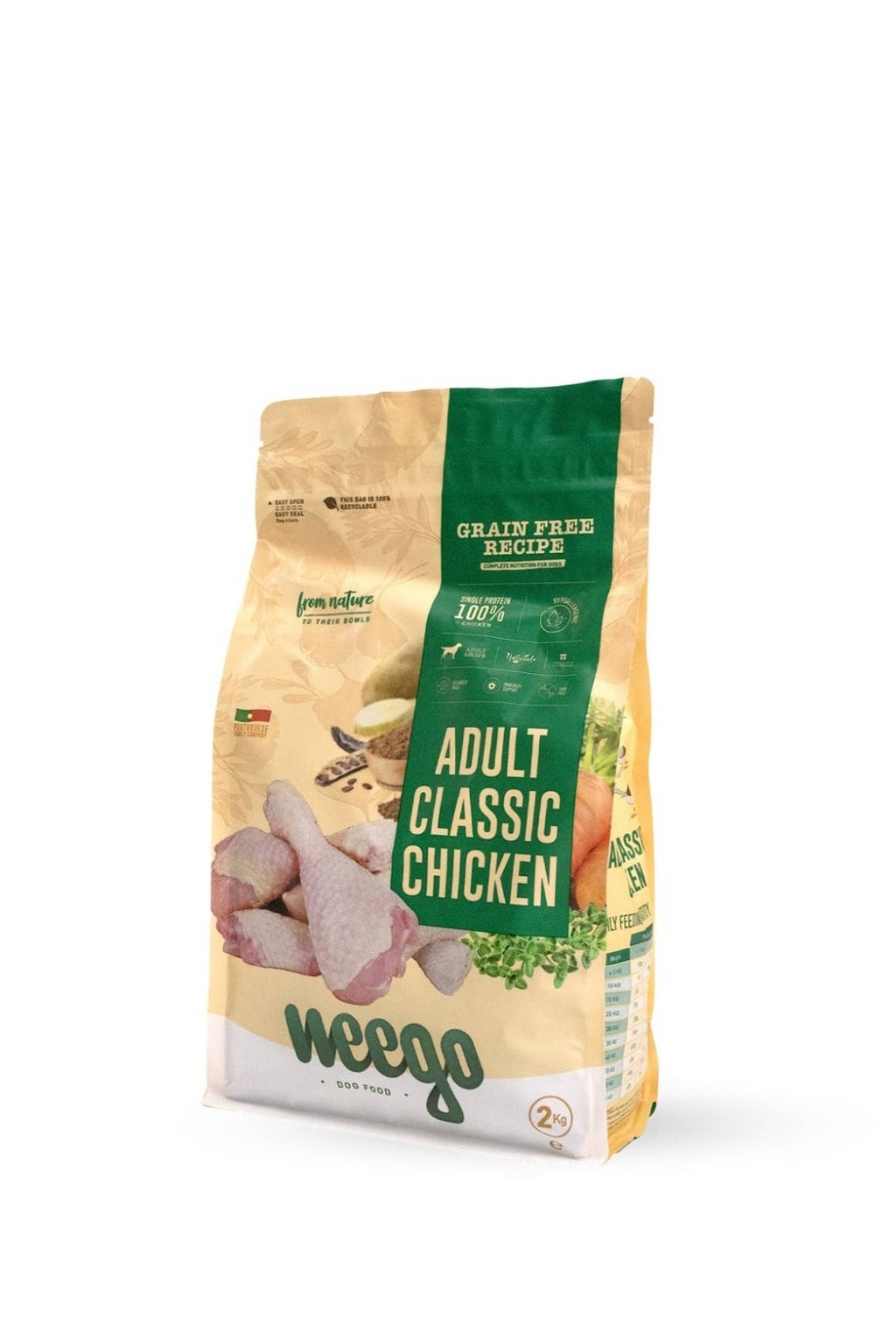 Weego - Økologisk Hundefoder - Voksen - Klassisk Kylling - ØKO