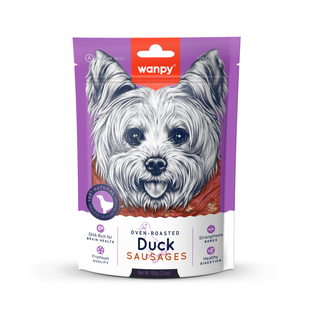 Wanpy - Pølser m. And - 100g