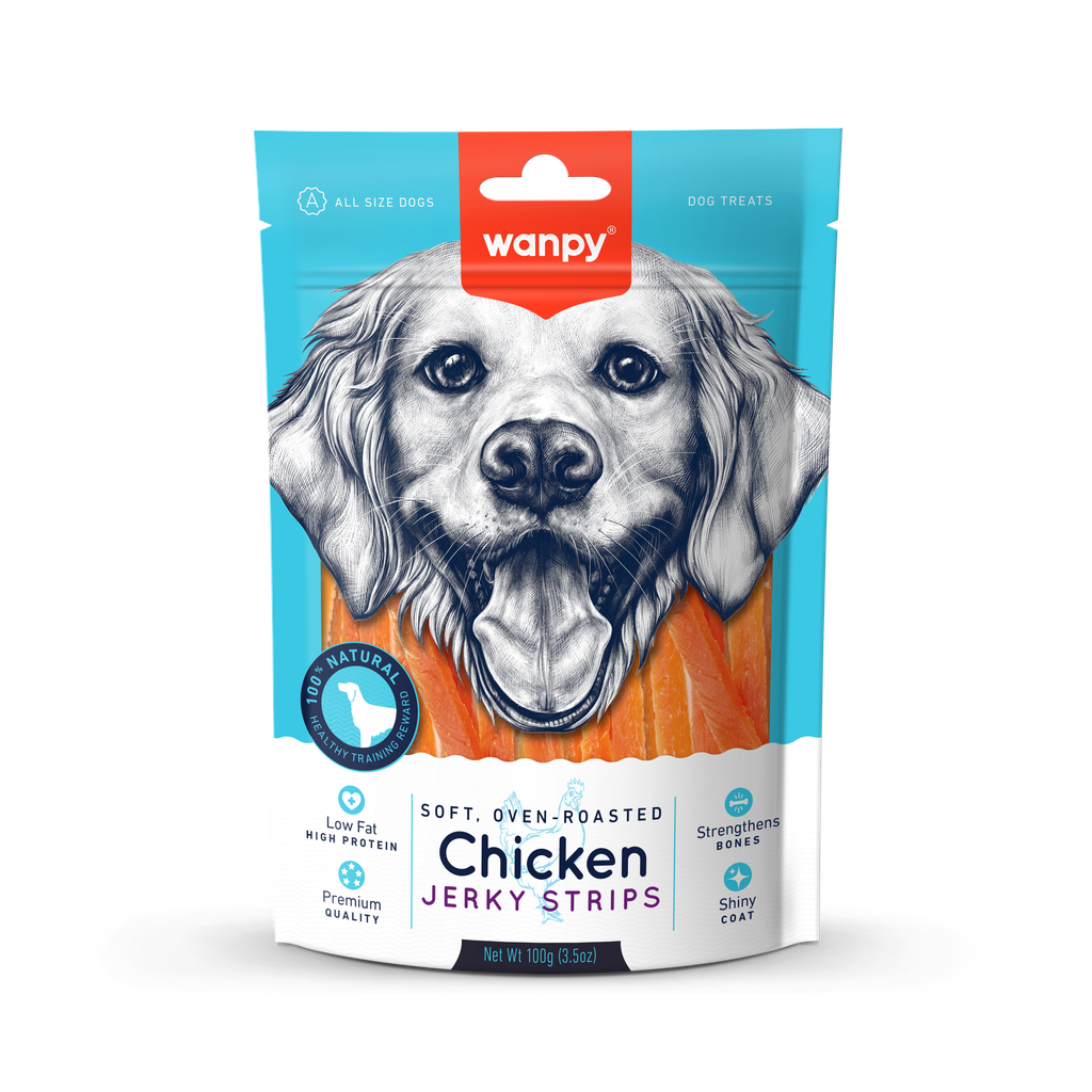 Wanpy - Bløde Kyllinge-jerky Strips - 100g