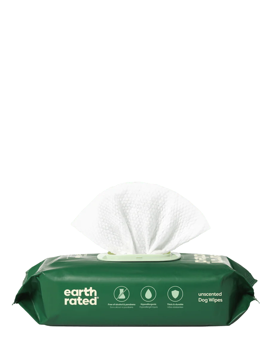 Earth Rated - Dog Wipes - 100 stk. u. parfume
