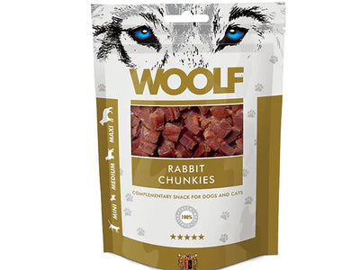 Woolf Naturlige godbidder - Chunkies Kanin 100g