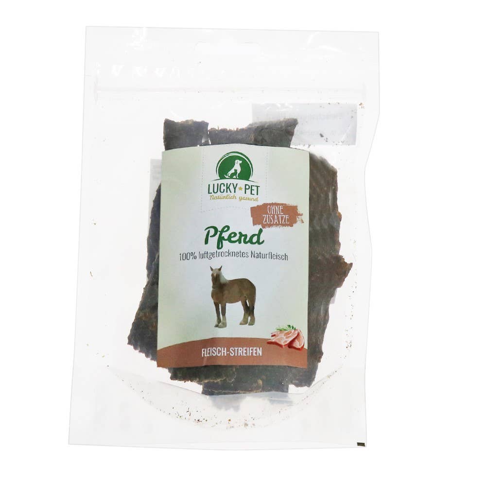 Lucky-Pet - Naturlig - Kødstrimler m. Hest - 100g