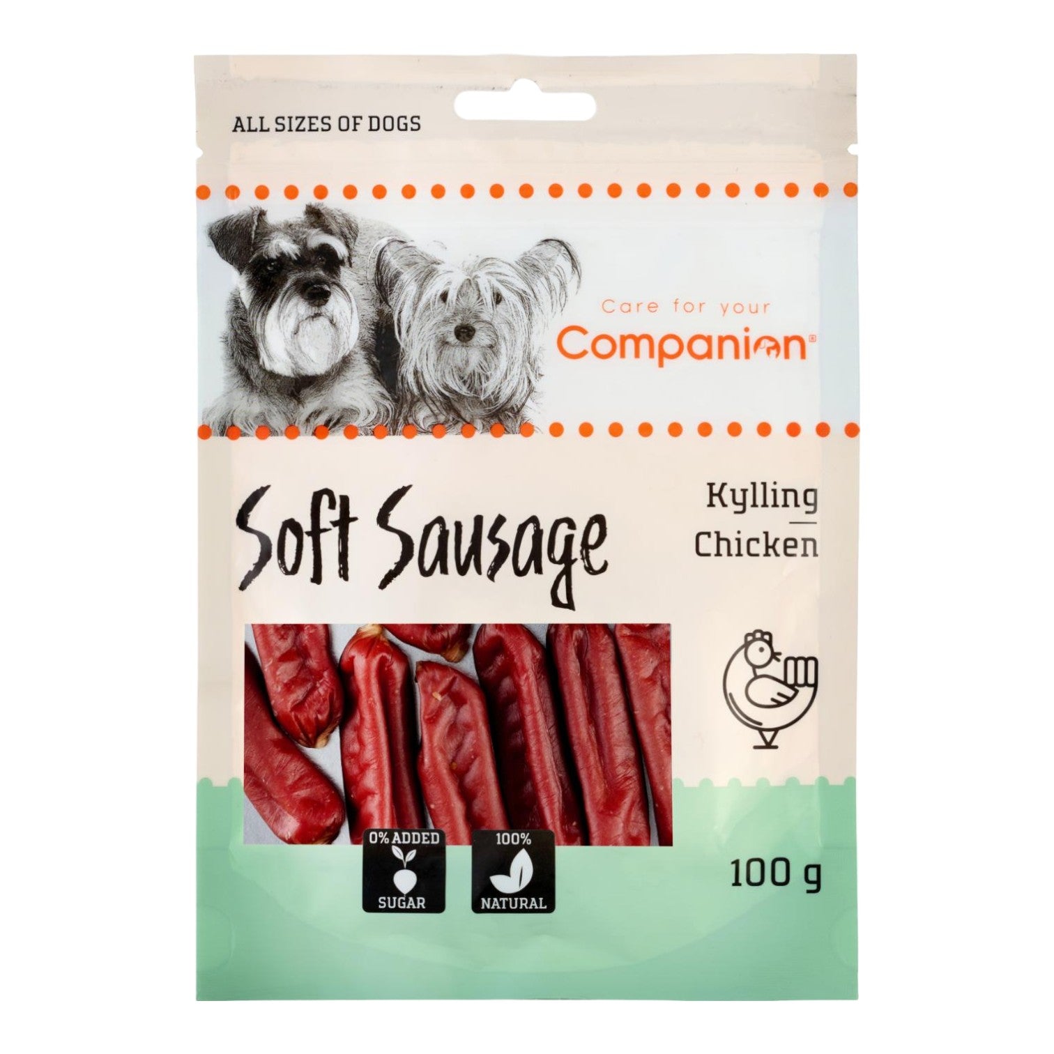 Companion - Pølser m. Kylling 100g