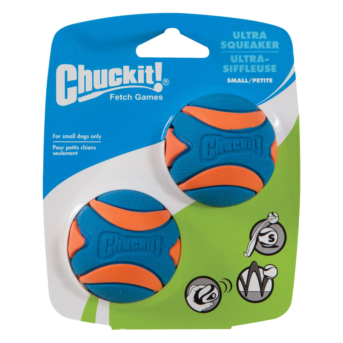 Chuck'it - Ultra Squeaker Ball - S - 5 cm - 2 stk.