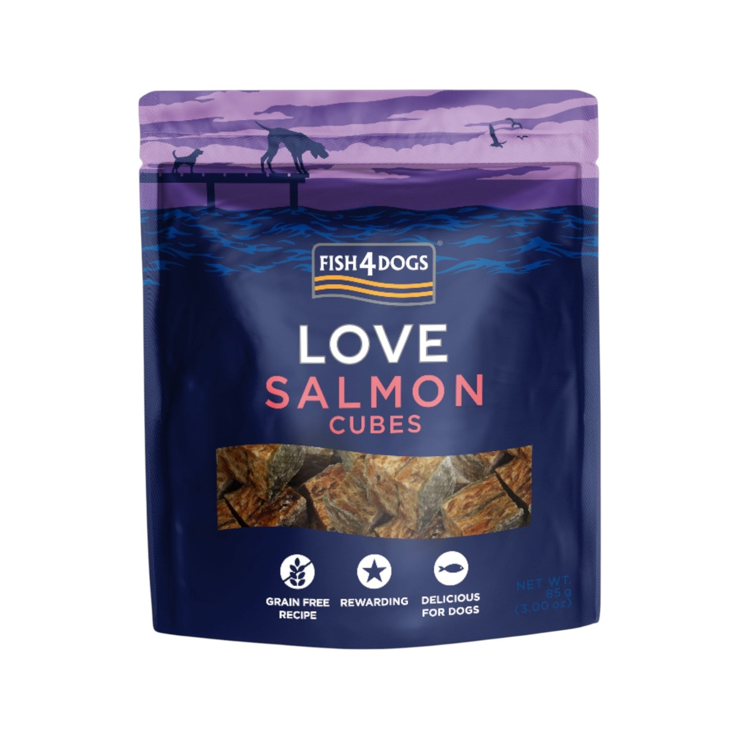 Fish4Dogs - Love - Lakse Terninger - 85g