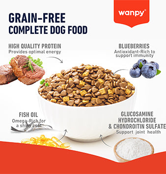 Wanpy - Kornfrit Hundefoder - Voksen - Okse - 1,5 kg