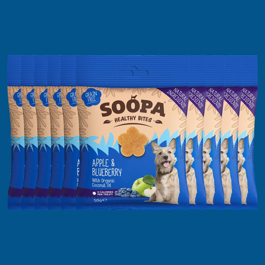Soopa - Godbidder m. Æble- og blåbær - 50g