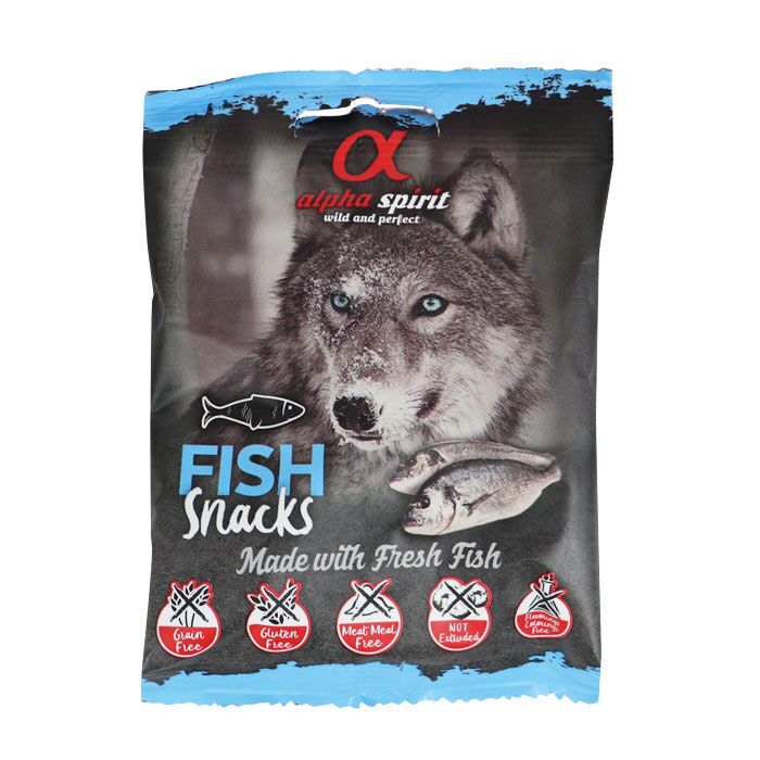 Alpha Spirit Snacks m. Fisk 50g