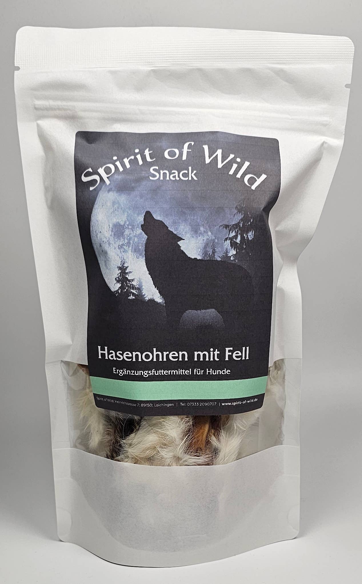 Spirit of Wild - Tyggesnack - Kaninører med pels - 100g