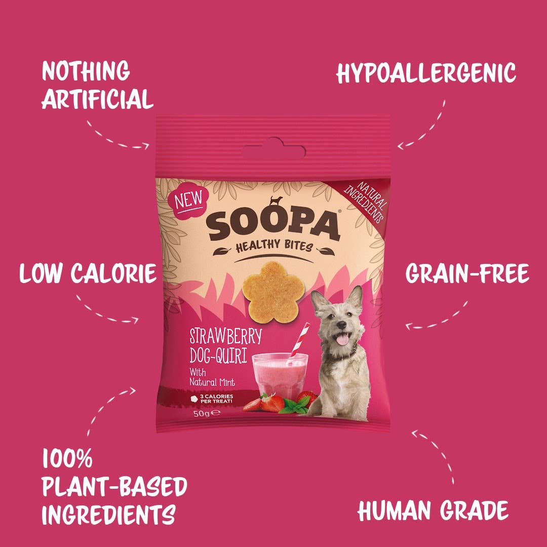 Soopa - Godbidder m. Jordbær & Kokos - 50g