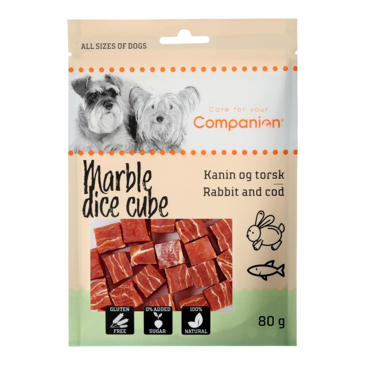 Companion - Marble Dice godbidder m. Kanin & Torsk 80g