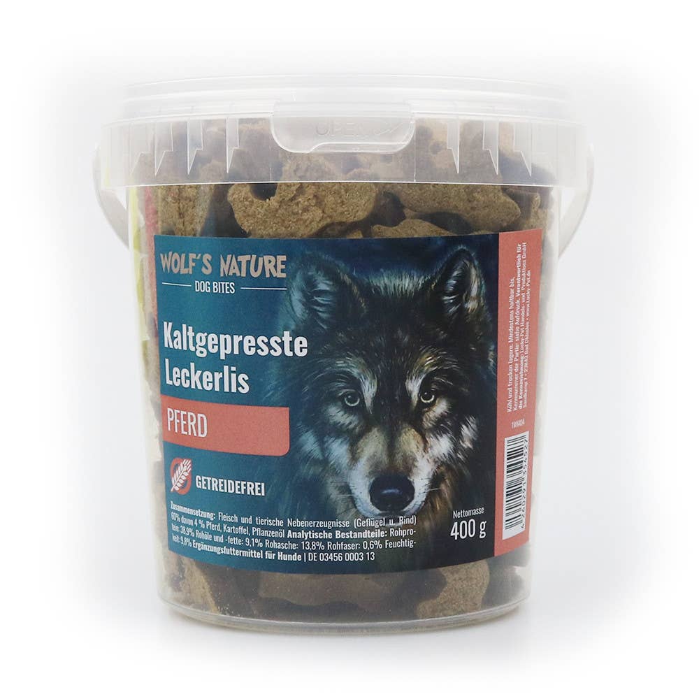 Wolf's Nature® - Koldpressede Godbidder m. Hest - 400g