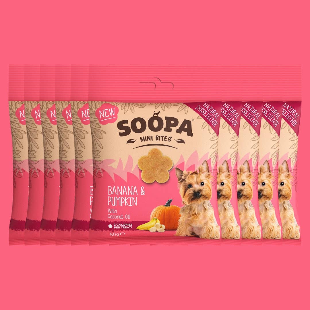 Soopa - Godbidder m. Banan & Græskar (Mini) - 50g