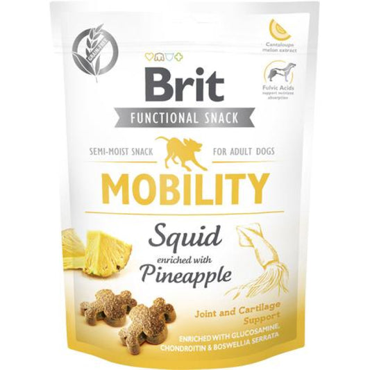 Brit - Bløde godbidder - Mobility m. Blæksprutte & Ananas 150g