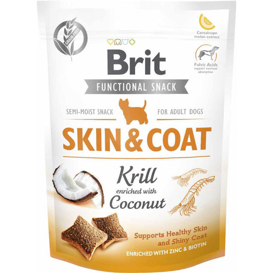 Brit - Bløde godbidder - Skin & Coat m. Kokos & Krill 150g