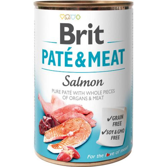 Brit - Patè & Meat - Vådfoder m. Laks 400g