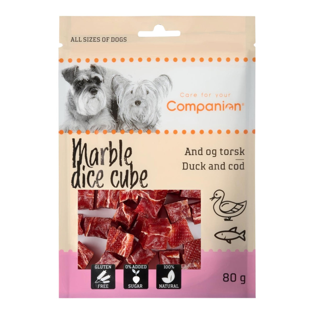 Companion - Marble Dice godbidder m. And & Torsk 80g