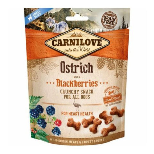 Carnilove Crunchy Snacks, Struds & Brombær- 200g