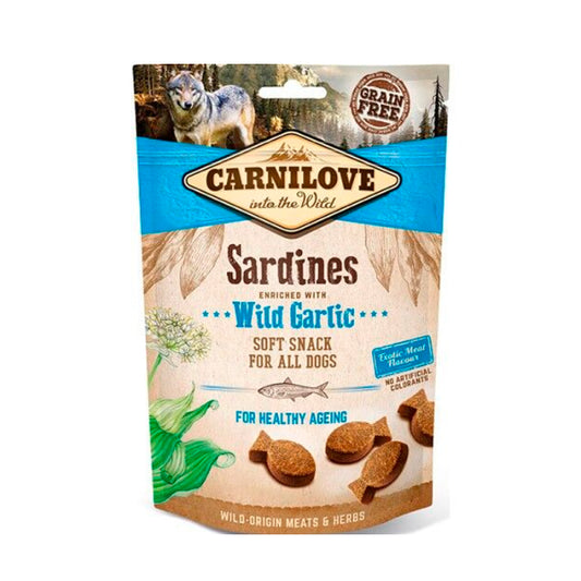 Carnilove Soft Snack m. Sardiner & Vilde Hvidløg – 200g