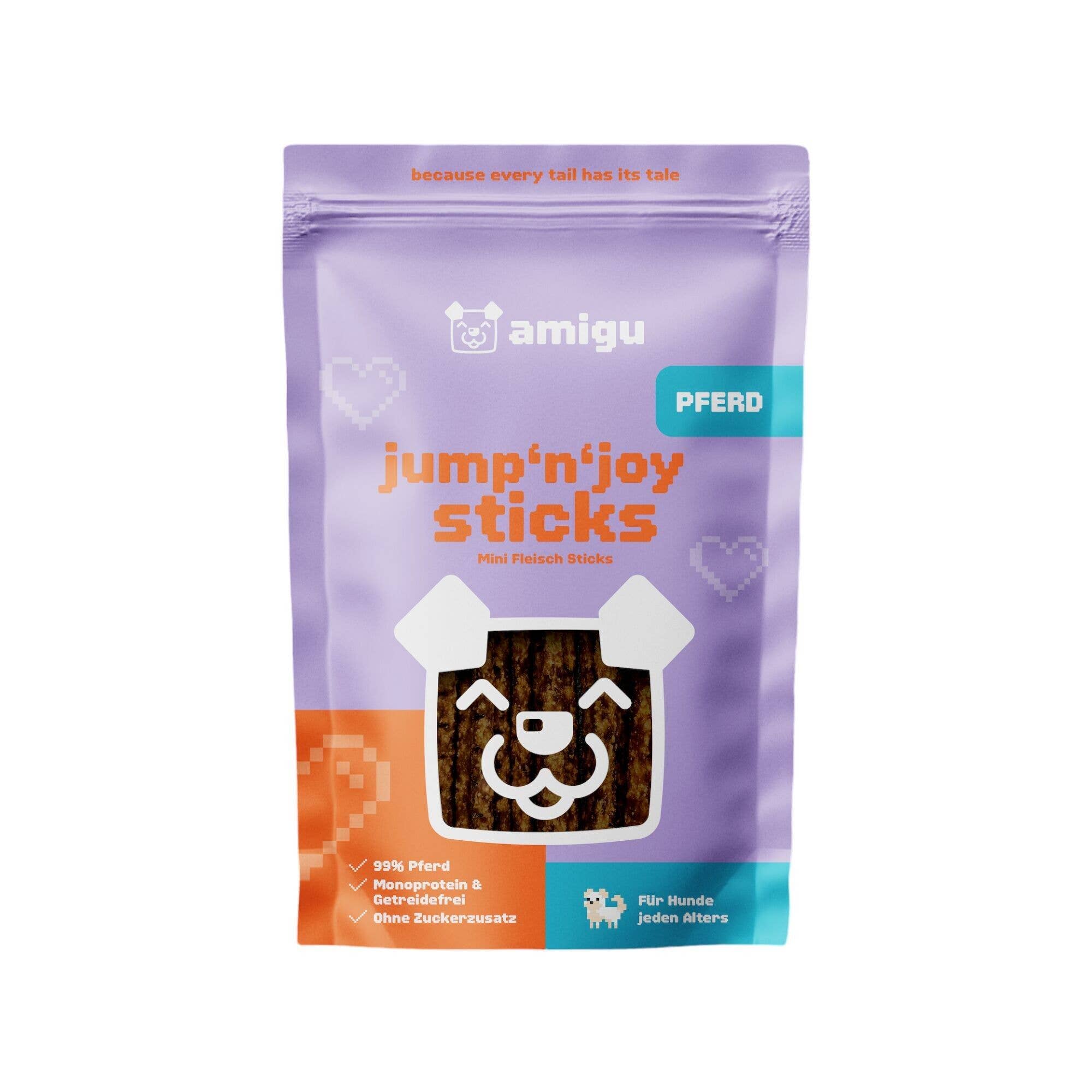 Amigu - Kødpinde m. Hest - 100g.