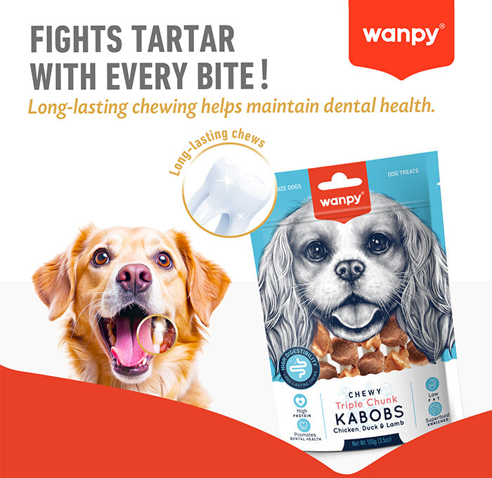Wanpy - Chewy Triple Chunk Kabobs - 100g