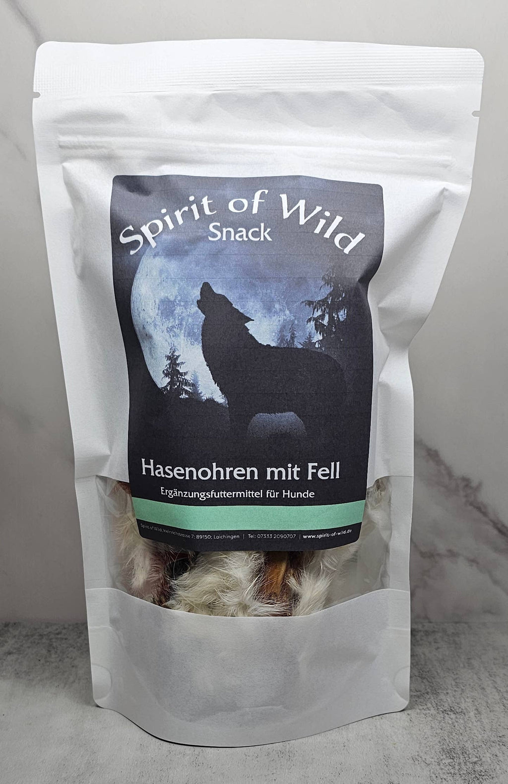 Spirit of Wild - Tyggesnack - Kaninører med pels - 100g