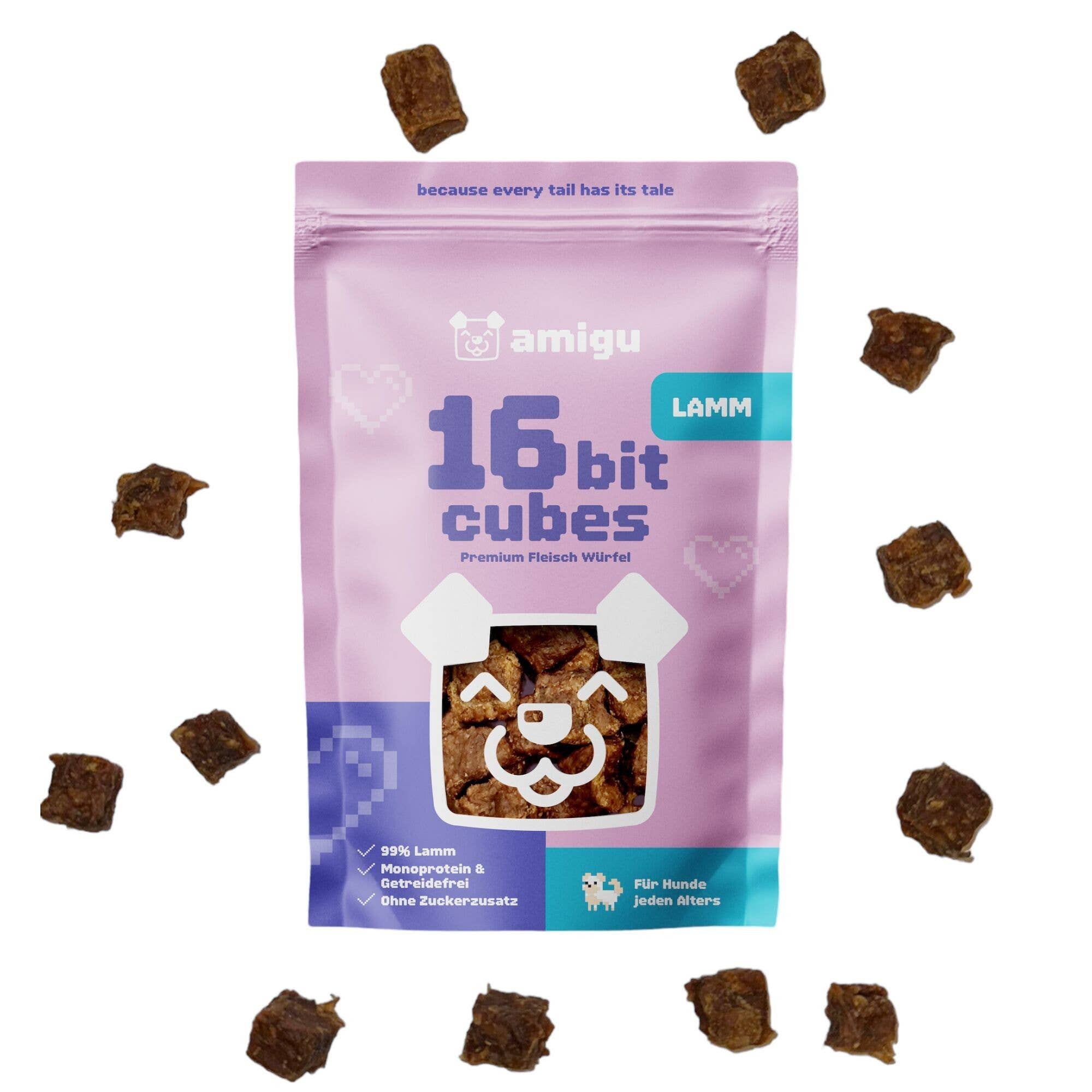 Amigu - Store kødterninger m. Lam - 100g
