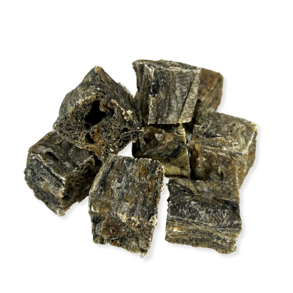 Fish4Dogs - Dental Sea Jerky - Hvidfiske skind firkanter - 115g