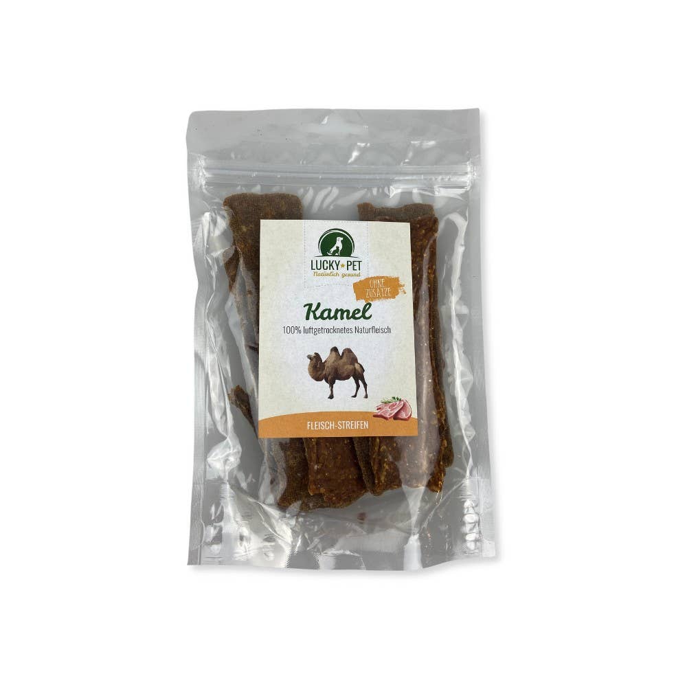 Lucky-Pet - Naturlig - Kødstrimler m. Kamel - 100g