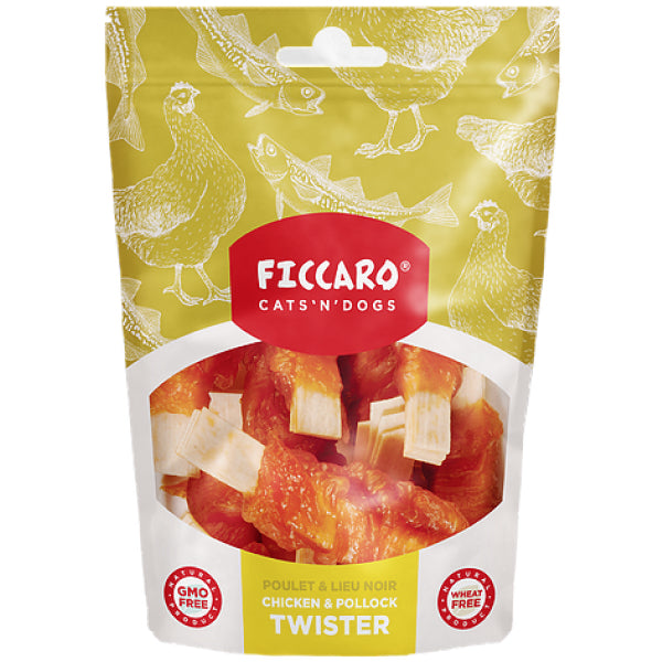 Ficcaro - Twister m. Kylling & Sej - 100g