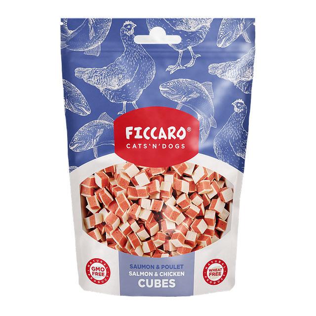 Ficcaro - Cubes m. Laks & kylling - 100g