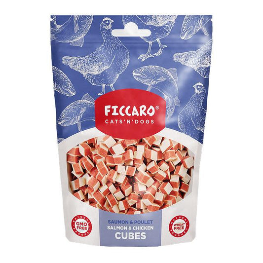 Ficcaro Cubes Godbidder m. Laks & kylling 100g