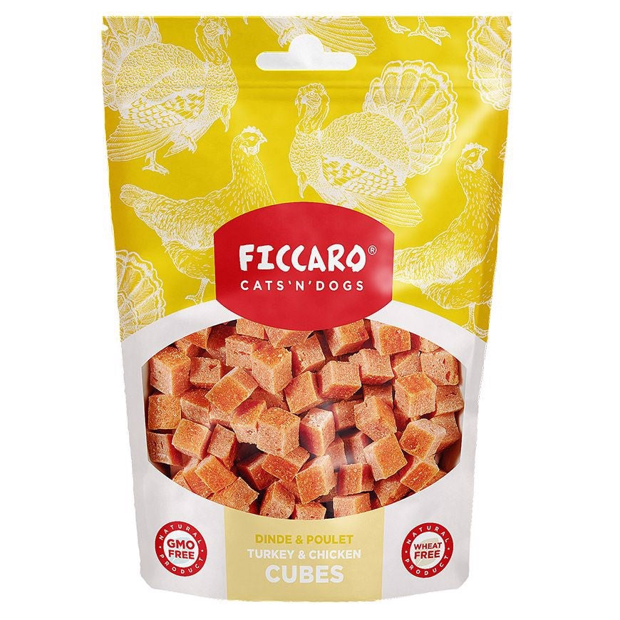 Ficcaro - Cubes m. Kalkun & Kylling - 100g