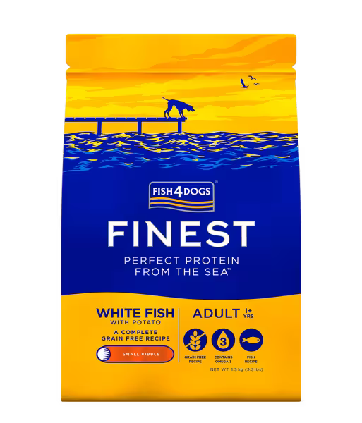 Fish4Dogs - Tørfoder - Hvidfisk & Kartofel - 1,5kg. (Voksen)