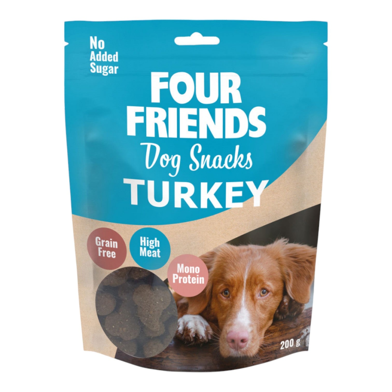 Four Friends - Bløde godbidder m. Kalkun - 200g