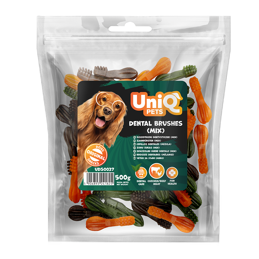UniQ - DENTAL - "Tandbørster" m. Okse & Mynte - 500g